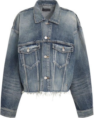 (W) 발렌시아가 블루 크롭 긴소매 버튼업 자켓. 704527TNW014012 Buy (W) 발렌시아가 블루 크롭 긴소매 버튼업 자켓. 704527TNW014012