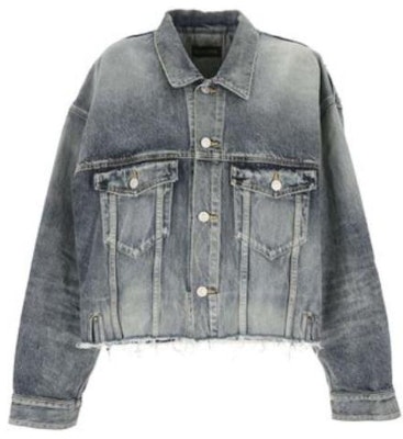 (W) 발렌시아가 블루 크롭 긴소매 버튼업 자켓. 704527TNW014012 Order (W) 발렌시아가 블루 크롭 긴소매 버튼업 자켓. 704527TNW014012