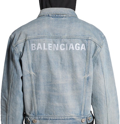 (W) Balenciaga Jaket Denim Biru Single-Breasted Cropped Lengan Panjang. 790869TQW556379 Sizing (W) Balenciaga Jaket Denim Biru Single-Breasted Cropped Lengan Panjang. 790869TQW556379