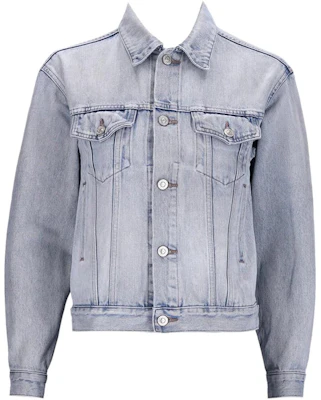 (W) Balenciaga Jaket Coat Biru Lengan Panjang Kancing Slim Fit. 767998TDW144016 Buy (W) Balenciaga Jaket Coat Biru Lengan Panjang Kancing Slim Fit. 767998TDW144016