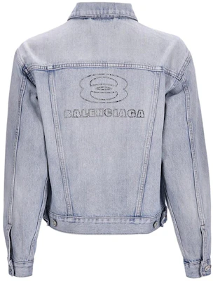 (W) Balenciaga Jaket Coat Biru Lengan Panjang Kancing Slim Fit. 767998TDW144016 Lookbook (W) Balenciaga Jaket Coat Biru Lengan Panjang Kancing Slim Fit. 767998TDW144016