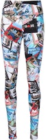 (Women) Balenciaga Blue Postcard Print Leggings 690192TMV778470 (Women) Balenciaga Blue Postcard Print Leggings 690192TMV778470