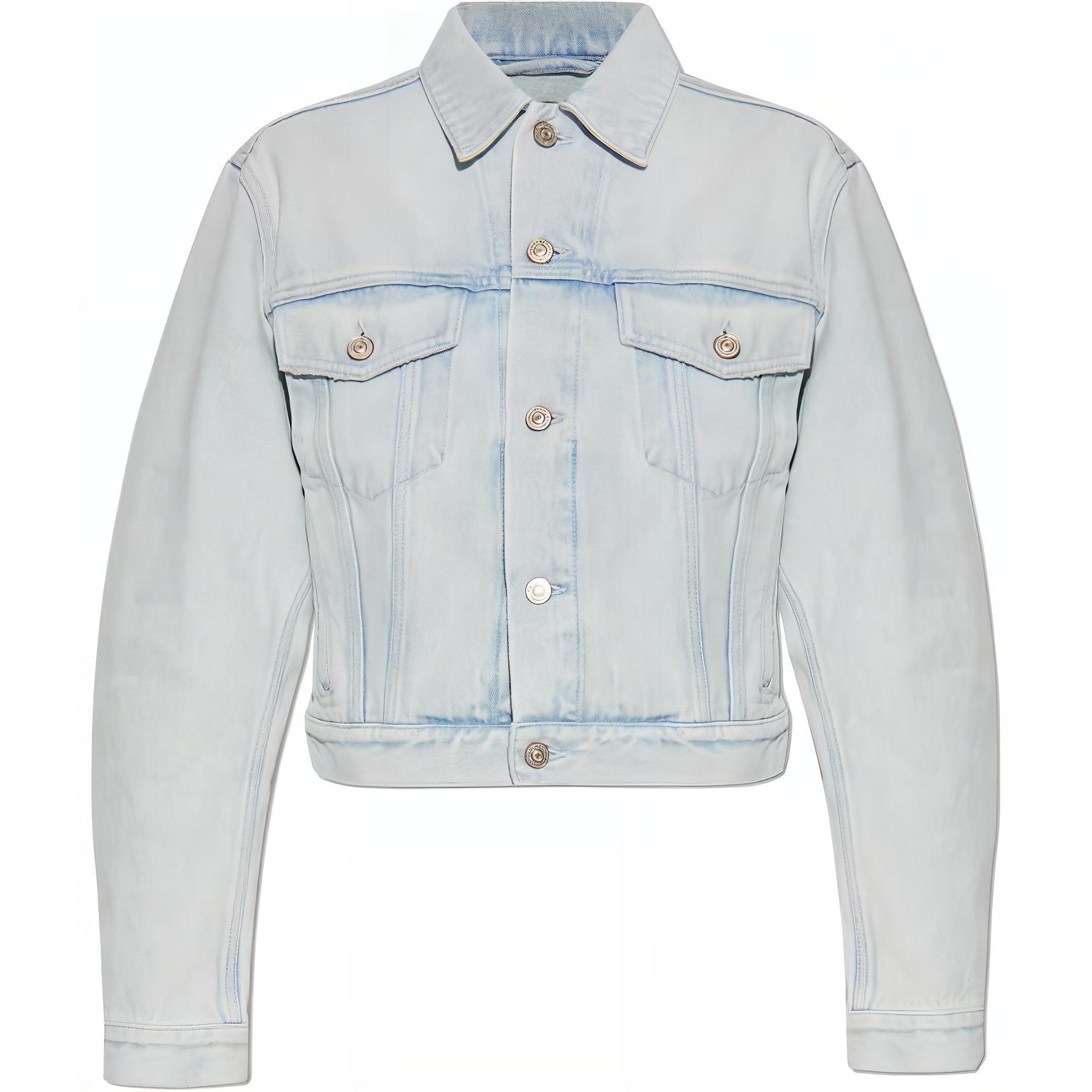 (Women) Balenciaga  Blue Tailored Single-Breasted Long Sleeve Jacket. 773613TGW243902