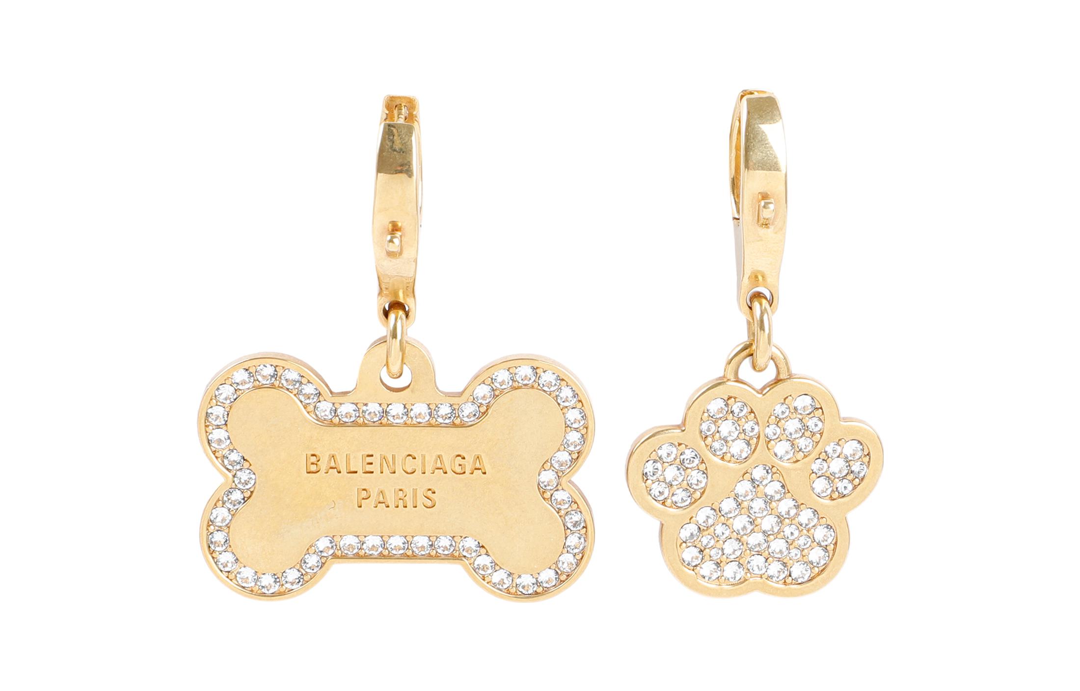 (Women) Balenciaga  Bone Cat Claw Pendant Earrings. 695015TZ05G1376