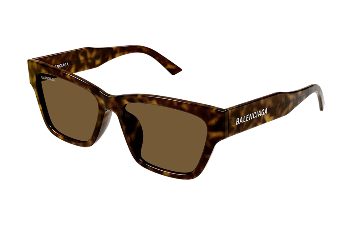 (Women) Balenciaga  Brown Irregular Logo Sunglasses BB0307SA002