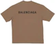 Lookbook (W) 발렌시아가 브라운 로고 크루넥 반팔 티셔츠 SS22. 612965TMVF47761