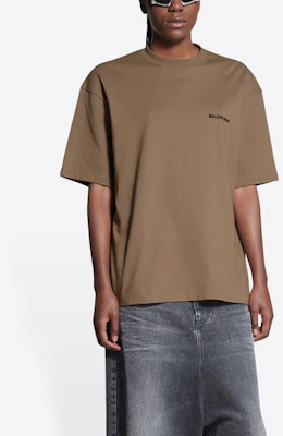 (W) 발렌시아가 브라운 로고 크루넥 반팔 티셔츠 SS22. 612965TMVF47761 Details for (W) 발렌시아가 브라운 로고 크루넥 반팔 티셔츠 SS22. 612965TMVF47761