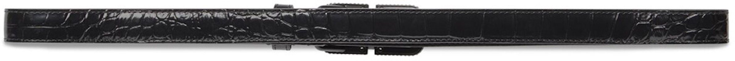 Lookbook (W) Cinturón Balenciaga Clásico Logo Negro de Cuero 1.8cm Ancho. 673518210NI1000