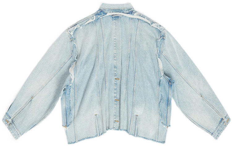 (Women) Balenciaga  Deconstructed Denim Jacket Blue FW22. 704527TDW144824 圖 3