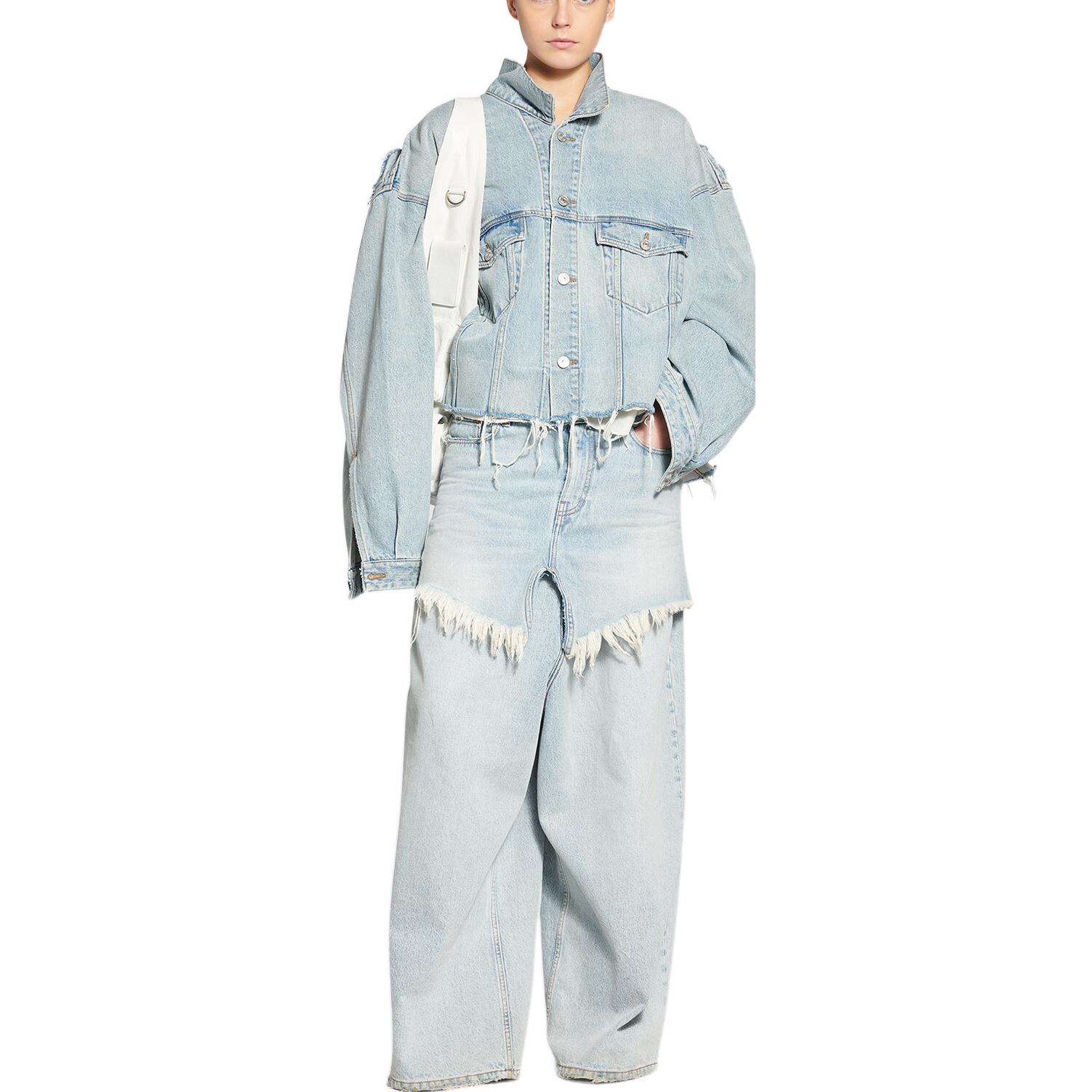 (Women) Balenciaga  Deconstructed Denim Jacket Blue FW22. 704527TDW144824 圖 4