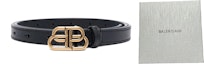 Purchase (Women) Balenciaga Double B Belt Black 1.5cm Wide 6735131CH041000