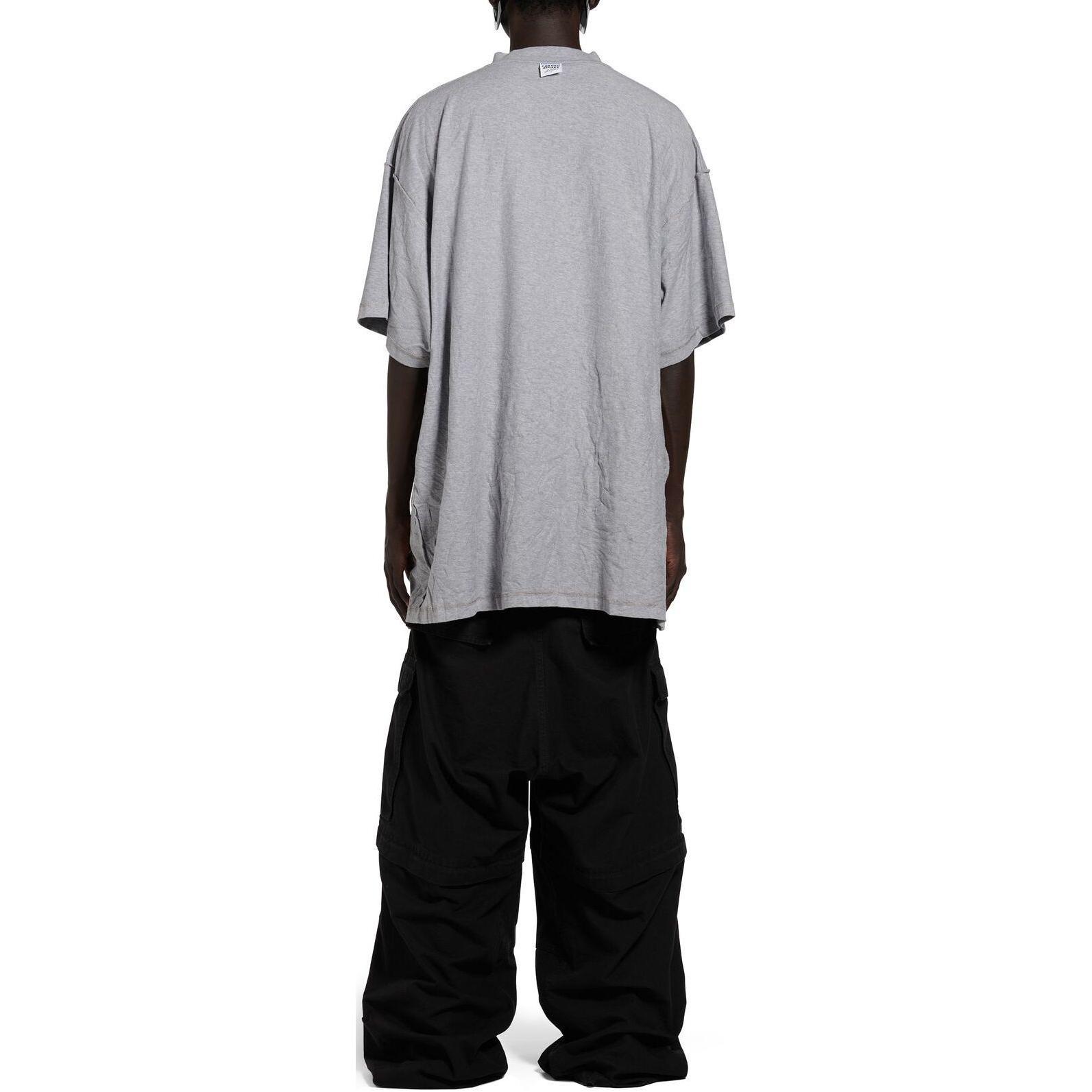 (Women) Balenciaga  Embroidered Logo Oversized T-Shirt Grey SS24 Crewneck Short Sleeve 787358TRVE81300 圖 7