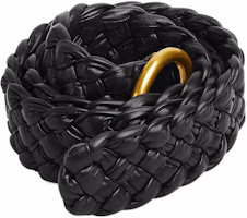 Lookbook (W) Cinturón Negro de Cuero Trenzado Balenciaga Moda 4cm Ancho. 715635V2F418425