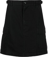 (Women) Balenciaga FW22 Black A-Line Utility Mini Skirt with Buttons and Zippers. 704358TKP271000 (Women) Balenciaga FW22 Black A-Line Utility Mini Skirt with Buttons and Zippers. 704358TKP271000