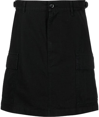 (W) 발렌시아가 FW22 블랙 A라인 유틸리티 미니 스커트 버튼 지퍼 디테일. 704358TKP271000 Buy (W) 발렌시아가 FW22 블랙 A라인 유틸리티 미니 스커트 버튼 지퍼 디테일. 704358TKP271000