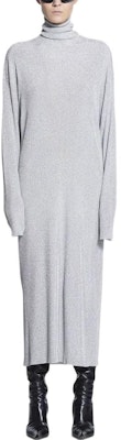 (Women) Balenciaga FW22 Grey Metallic Thread Turtleneck Long Sleeve Dress. 694265T62011038 Lookbook (Women) Balenciaga FW22 Grey Metallic Thread Turtleneck Long Sleeve Dress. 694265T62011038