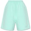 Order (Women) Balenciaga FW22 Mint Green Logo Print Elastic Waist Casual Shorts. 674591TLVB80306