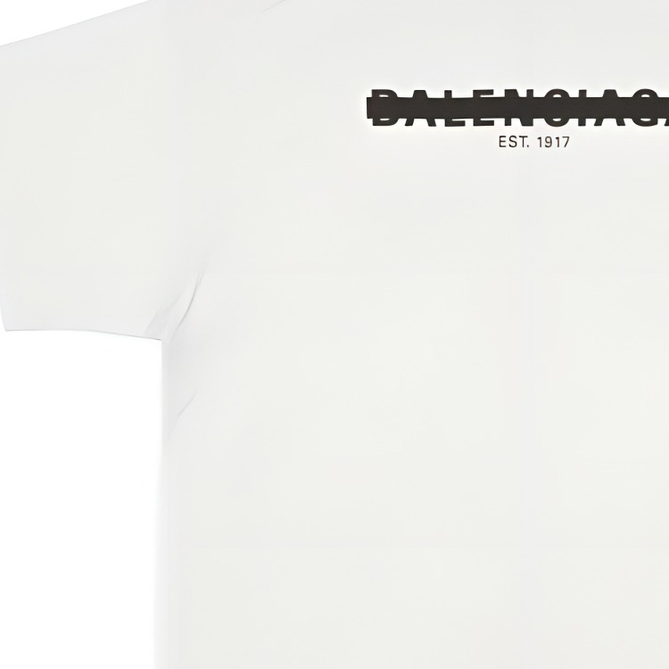 (Women) Balenciaga  FW22 Oversized White Logo Print Relaxed Fit T-Shirt. 694576TMVJ60980 圖 6