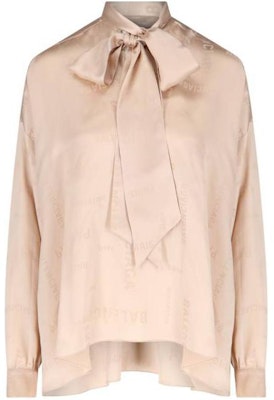 (W) Balenciaga Cetakan Huruf Emas Leher Tinggi Lengan Panjang Top Dengan Reben 773318TPN031975 Order (W) Balenciaga Cetakan Huruf Emas Leher Tinggi Lengan Panjang Top Dengan Reben 773318TPN031975