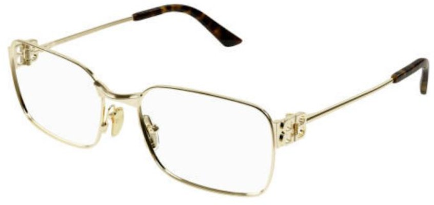 (W) Kacamata Optik Balenciaga Gold Metal Square dengan Logo. BB0340O Order (W) Kacamata Optik Balenciaga Gold Metal Square dengan Logo. BB0340O