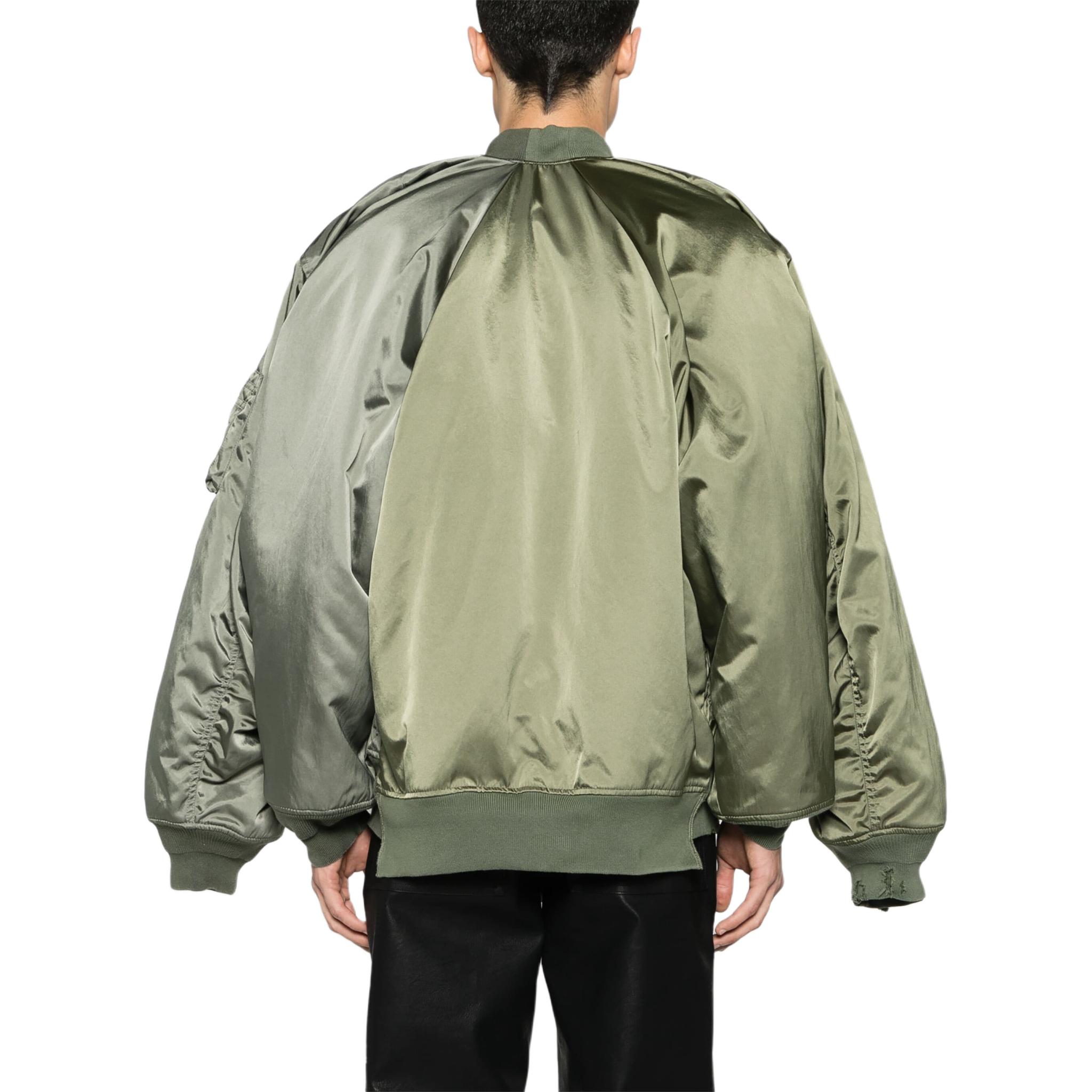 Purchase (W) Balenciaga Hijau Jaket Zip-Up Fit Santai 790763TYD31