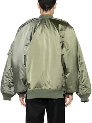 (W) Balenciaga Hijau Jaket Zip-Up Fit Santai 790763TYD31 Purchase (W) Balenciaga Hijau Jaket Zip-Up Fit Santai 790763TYD31