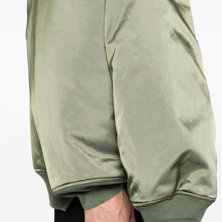 Sizing (W) Balenciaga Hijau Jaket Zip-Up Fit Santai 790763TYD31