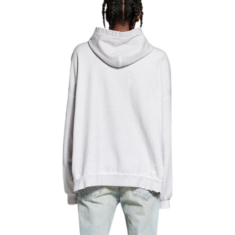 Purchase (W) Balenciaga Kelabu Hoodie Oversized dengan Cetakan Huruf Pelbagai Warna. 675003TMVH49012