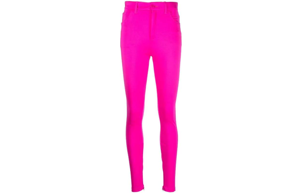 Order (W) 발렌시아가 하이웨이스트 슬림핏 핑크 팬츠 지퍼 클로저 704752TVK156840