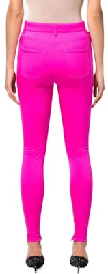 (W) 발렌시아가 하이웨이스트 슬림핏 핑크 팬츠 지퍼 클로저 704752TVK156840 Shop (W) 발렌시아가 하이웨이스트 슬림핏 핑크 팬츠 지퍼 클로저 704752TVK156840