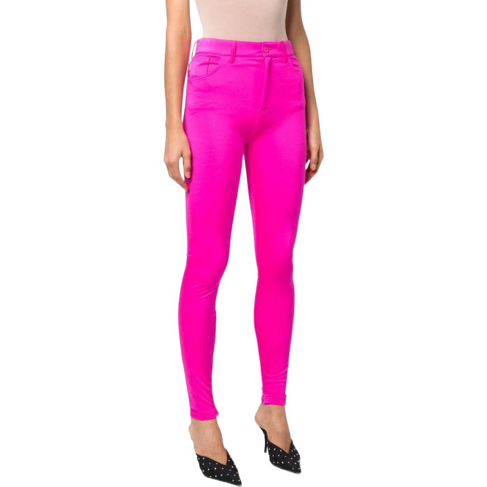 Purchase (W) 발렌시아가 하이웨이스트 슬림핏 핑크 팬츠 지퍼 클로저 704752TVK156840