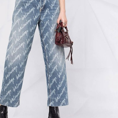 (W) バレンシアガ ハイウエスト アンクルジーンズ ブルー 600235TJW904200 Details for (W) バレンシアガ ハイウエスト アンクルジーンズ ブルー 600235TJW904200