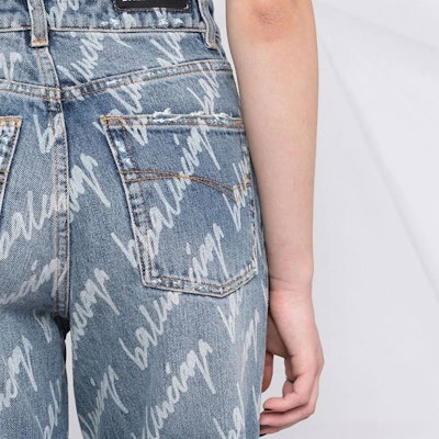 (W) バレンシアガ ハイウエスト アンクルジーンズ ブルー 600235TJW904200 Sizing (W) バレンシアガ ハイウエスト アンクルジーンズ ブルー 600235TJW904200