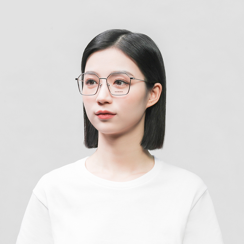 (Women) Balenciaga  Irregular Black Lens Metal Frame Optical Glasses BB0198O-003 圖 7