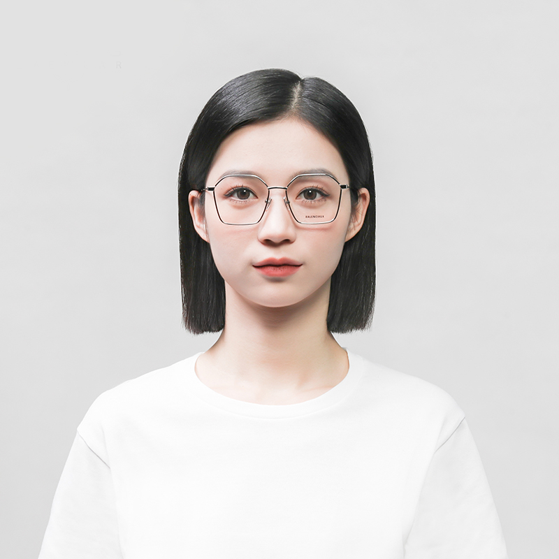 (Women) Balenciaga  Irregular Black Lens Metal Frame Optical Glasses BB0198O-003 圖 8