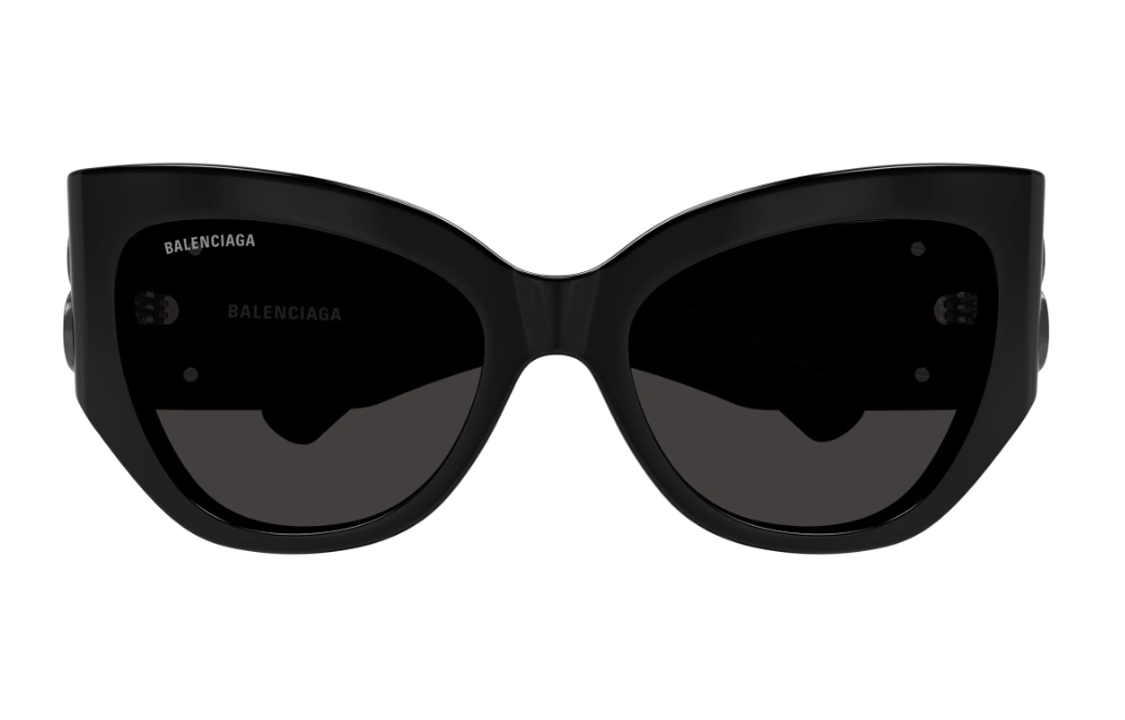 (Women) Balenciaga  Irregular Black Sunglasses with Logo, Recycled Acetate. BB0322S001 圖 4