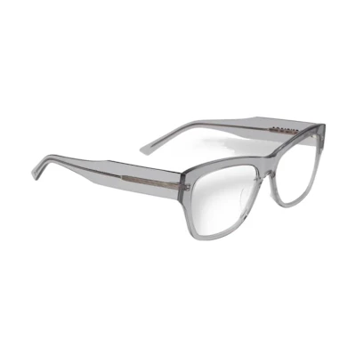 (Women) Balenciaga Irregular Shape Optical Glasses Gray Logo Frame BB0309O005