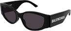 Buy (W) Balenciaga Gafas Irregulares con Decoración Lateral de Letras. BB0258S-001