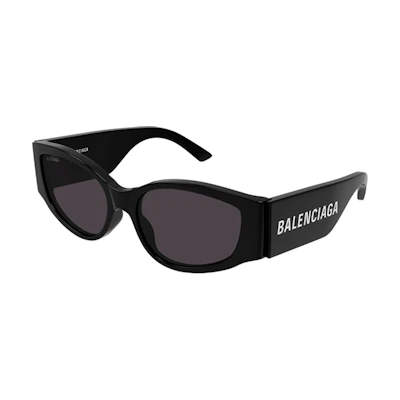 (Women) Balenciaga Irregular Sunglasses with Side Letter Decoration. BB0258S-001