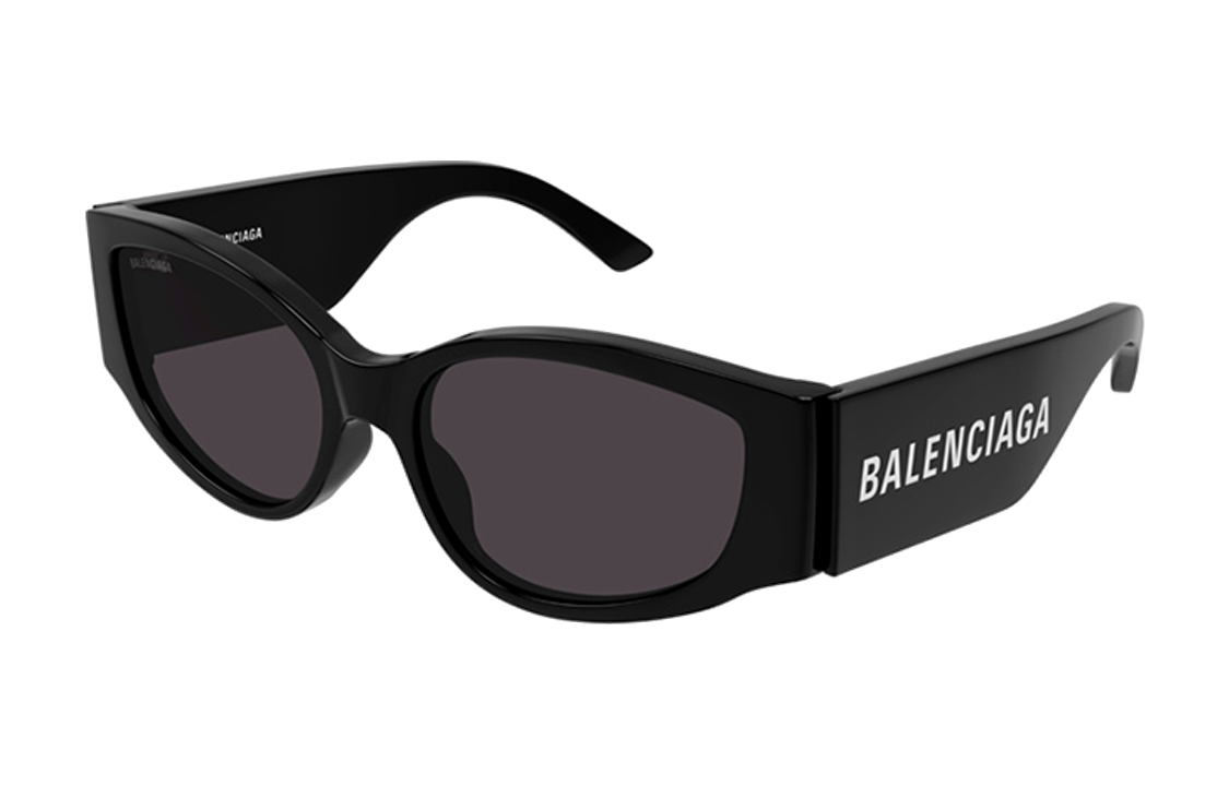 Order (W) Balenciaga Gafas Irregulares con Decoración Lateral de Letras. BB0258S-001