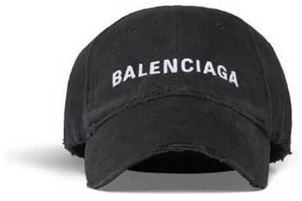 (W) バレンシアガ レター刺繍入りコットンキャップ ブラック. 745130410B21077 Order (W) バレンシアガ レター刺繍入りコットンキャップ ブラック. 745130410B21077