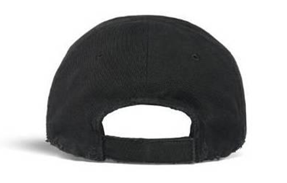 Lookbook (W) バレンシアガ レター刺繍入りコットンキャップ ブラック. 745130410B21077