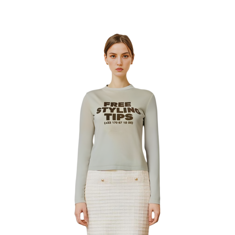 Purchase (W) バレンシアガ レタープリント オーバーサイズスウェットシャツ グレー ホワイト SS23 745018TOVC49081