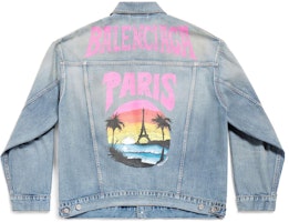 (W) 발렌시아가 라이트 블루 데님 재킷 SS23 싱글브레스트 긴소매. 773617TPW534868 Lookbook (W) 발렌시아가 라이트 블루 데님 재킷 SS23 싱글브레스트 긴소매. 773617TPW534868