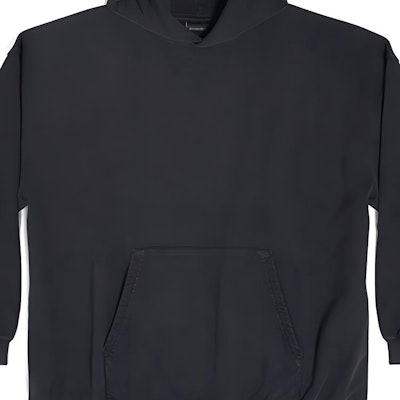 (W) 巴黎世家 Logo宽松版黑色连帽衫 休闲长袖卫衣 620947TNVU21073 Details for (W) 巴黎世家 Logo宽松版黑色连帽衫 休闲长袖卫衣 620947TNVU21073