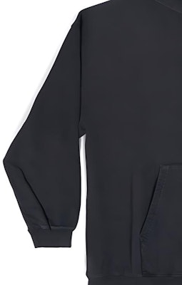 (W) 巴黎世家 Logo宽松版黑色连帽衫 休闲长袖卫衣 620947TNVU21073 Sizing (W) 巴黎世家 Logo宽松版黑色连帽衫 休闲长袖卫衣 620947TNVU21073