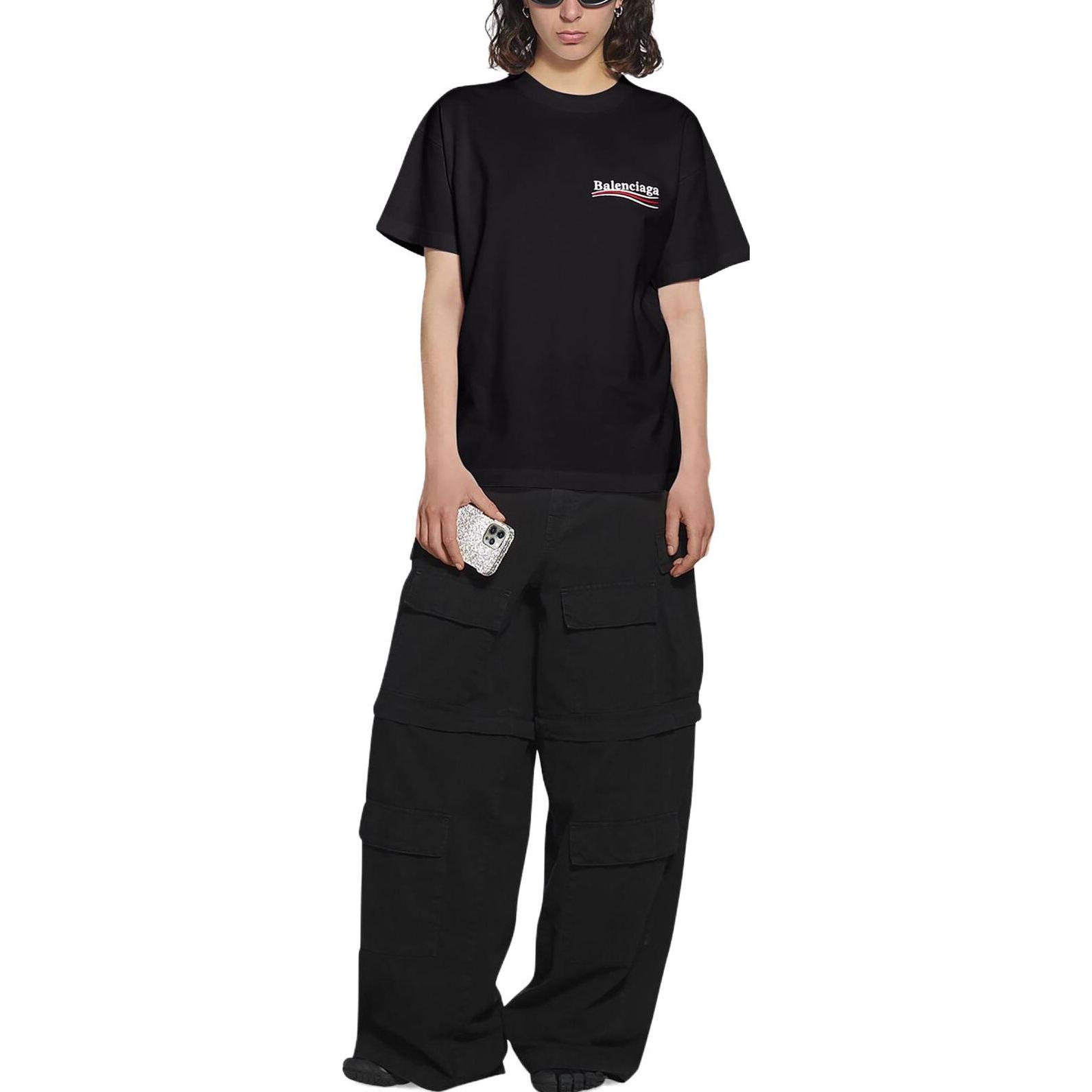 (Women) Balenciaga  Logo Print Slim Fit Short-Sleeve T-Shirt. 612964TKVJ11070 圖 5