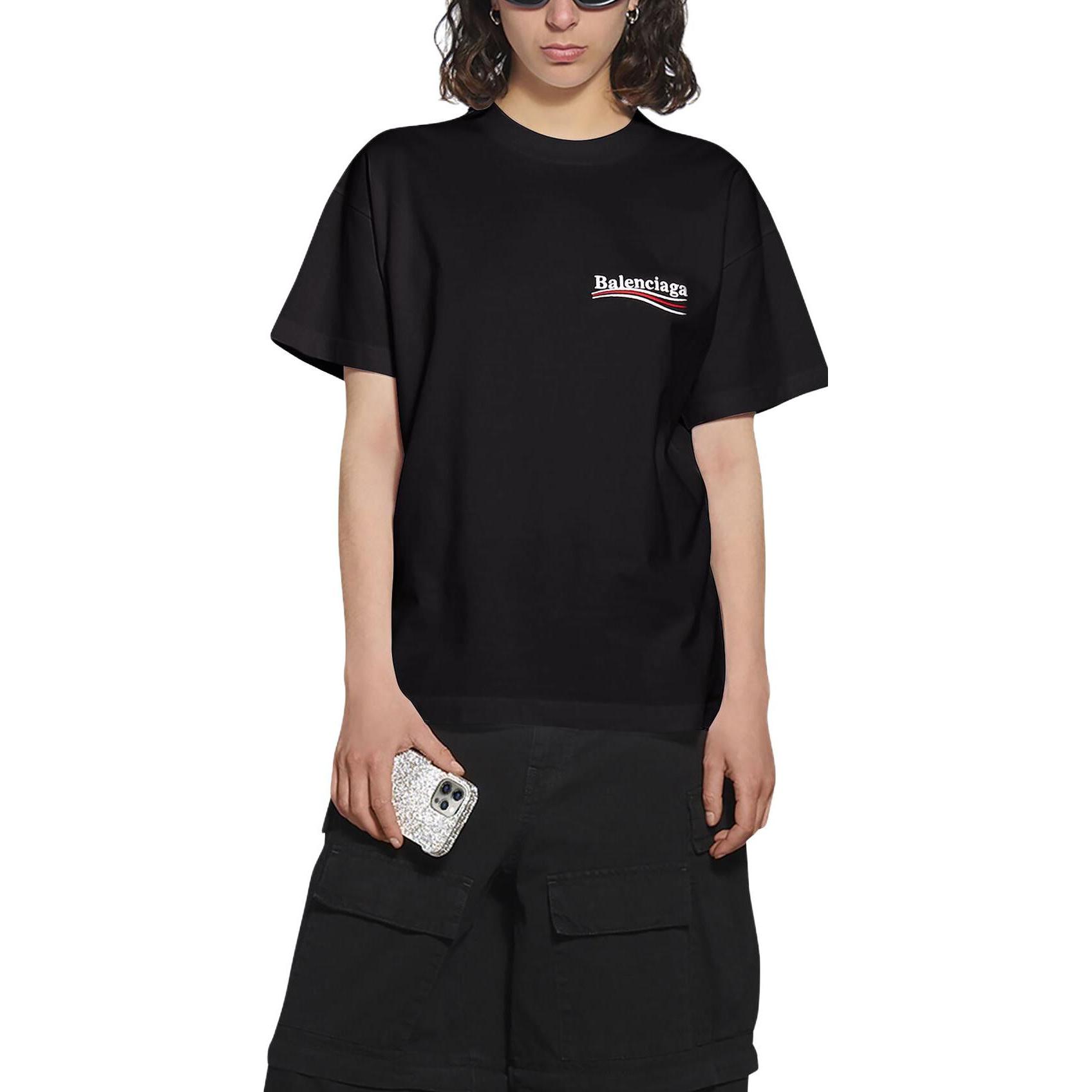 (Women) Balenciaga  Logo Print Slim Fit Short-Sleeve T-Shirt. 612964TKVJ11070 圖 6