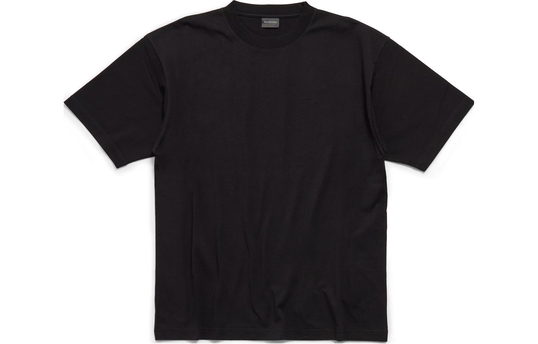 Buy (Women) Balenciaga  Logo Rhinestone Oversized T-Shirt Black FW23 Relaxed Fit 641655TPVP71000