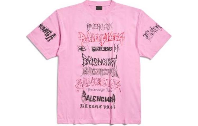 Order (W) Camiseta Balenciaga Ajuste Suelto Gráfico con Letras. 641655TPVO21715